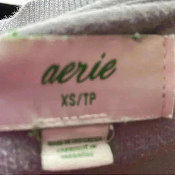 Aerie oversized velour crewneck sweatshirt size XS TP - Picture 3 of 3